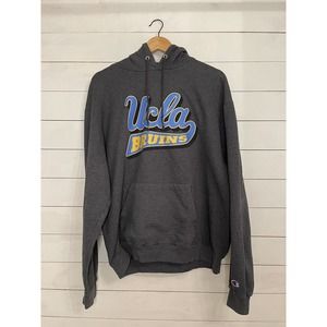 UCLA Bruins Champion Embroidered Pullover‎ Sweatshirt Hoodie Charcoal Gray XL